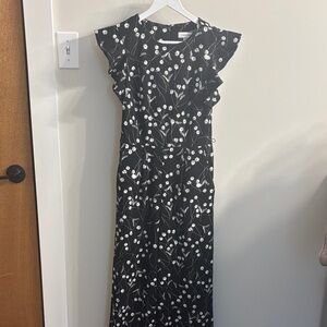 Calvin Klein Black and White Floral Jumpsuit